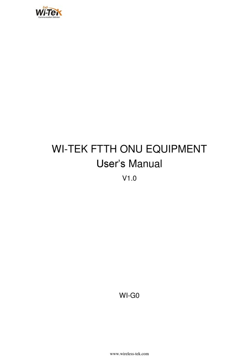 Wi-Tek FTTH ONU EQUIPMENT user manual