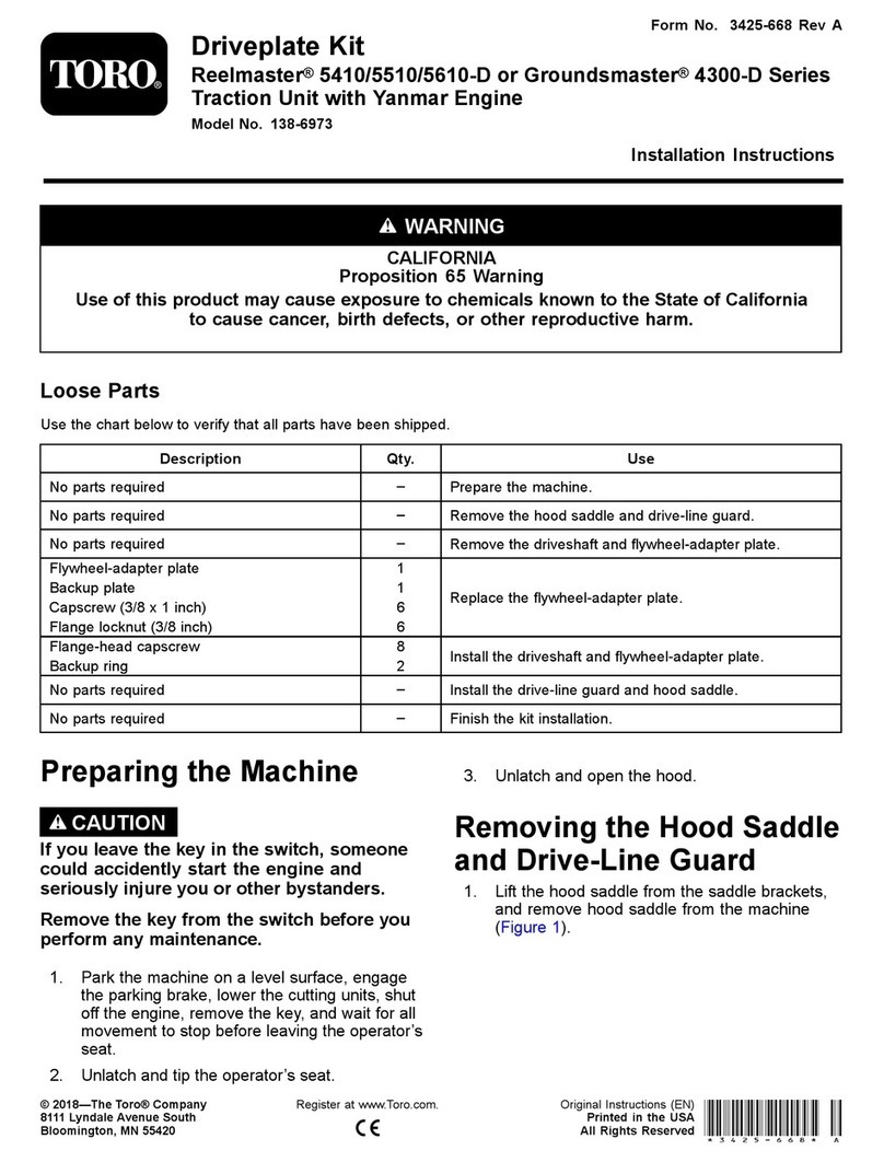 Toro Reelmaster 5510 installation instructions