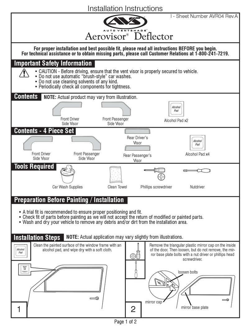 AVS Aerovisor installation instructions