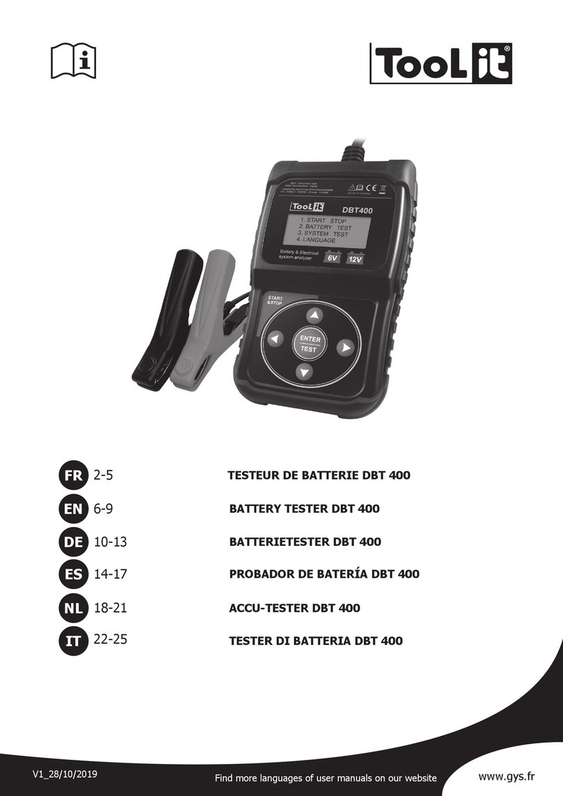 GYS Tool it DBT 400 Translation of the original instructions