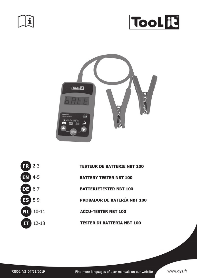 GYS Tool it NBT 100 User manual GYS Tool it NBT 100 User manual