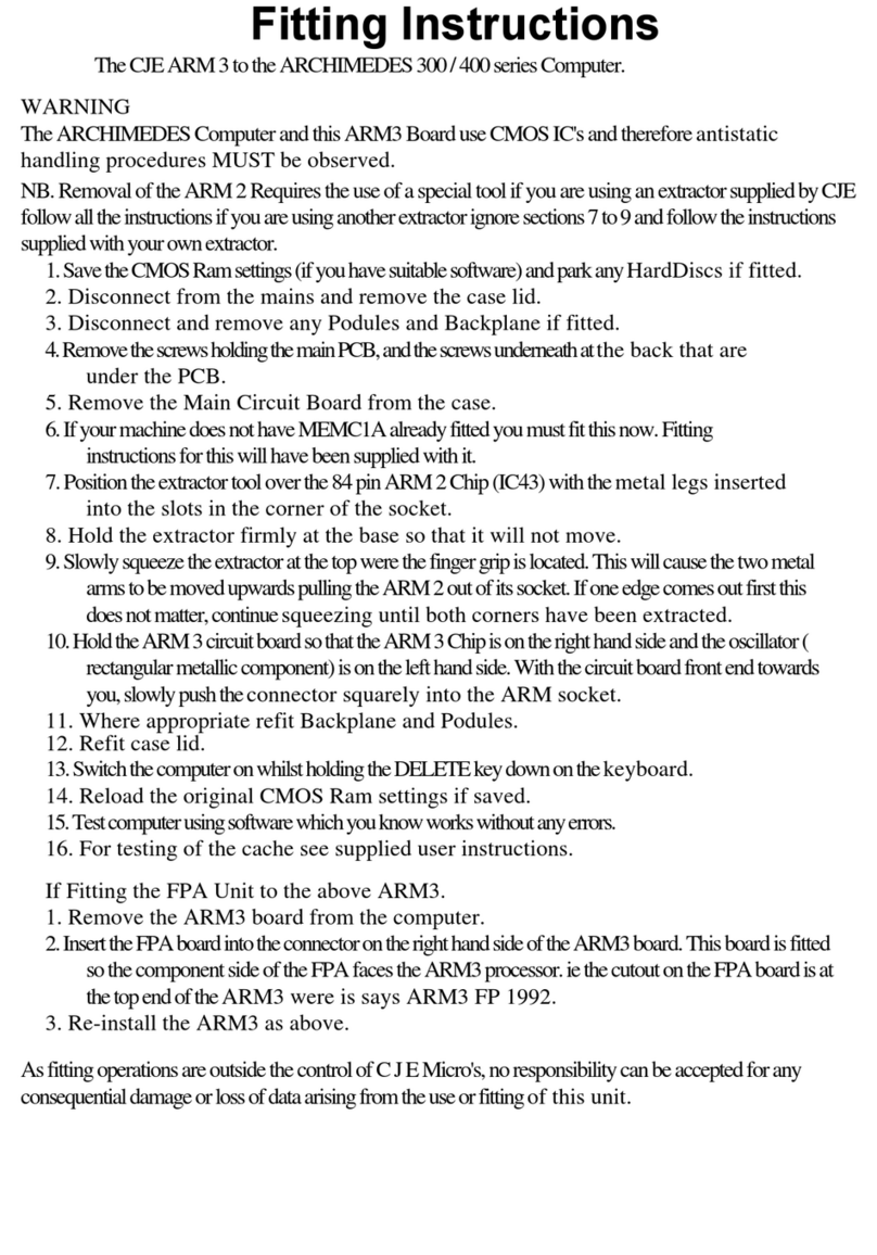 CJE Micro's ARM3 User manual
