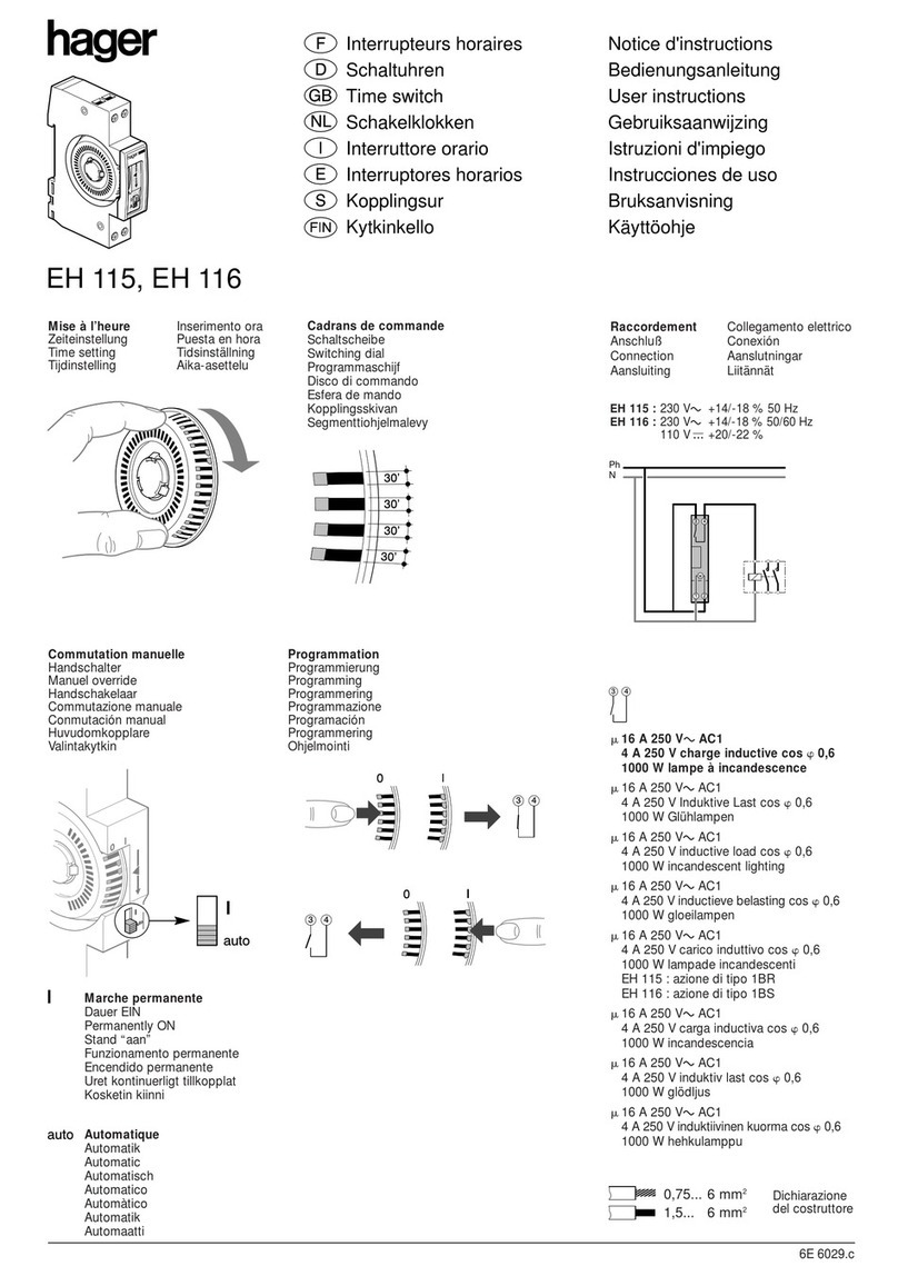 hager EH 115 User manual