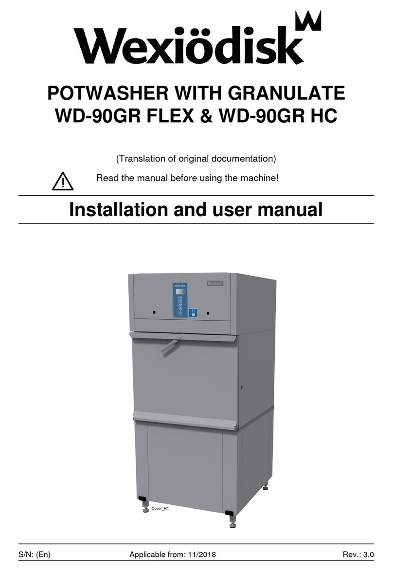 Wexiodisk WD-90GR FLEX Installation and user manual