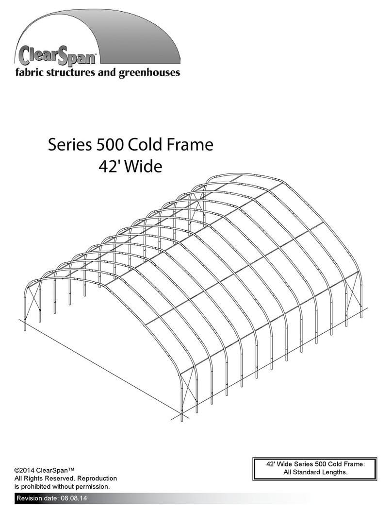 ClearSpan 500 Cold Frame Series User manual ClearSpan 500 Cold Frame Series User manual