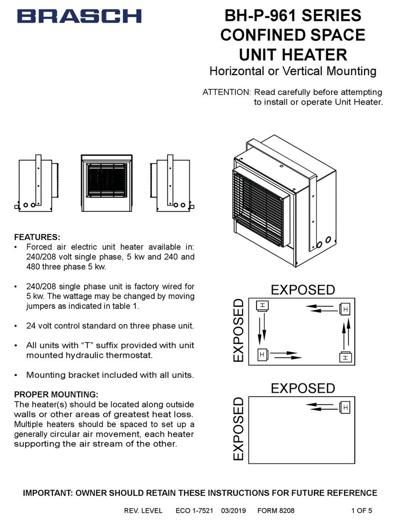 Brasch BH-P-961 Series instructions Brasch BH-P-961 Series instructions