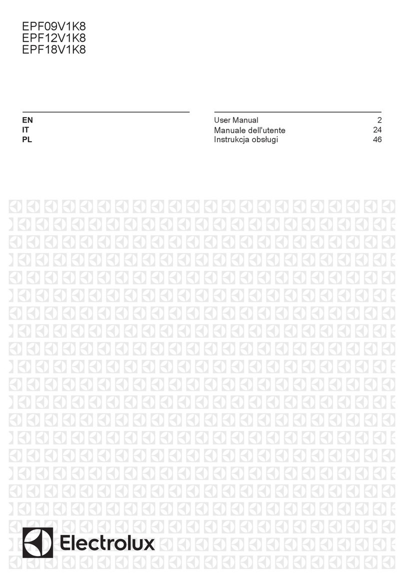 Electrolux EPF09V1K8 User manual Electrolux EPF09V1K8 User manual