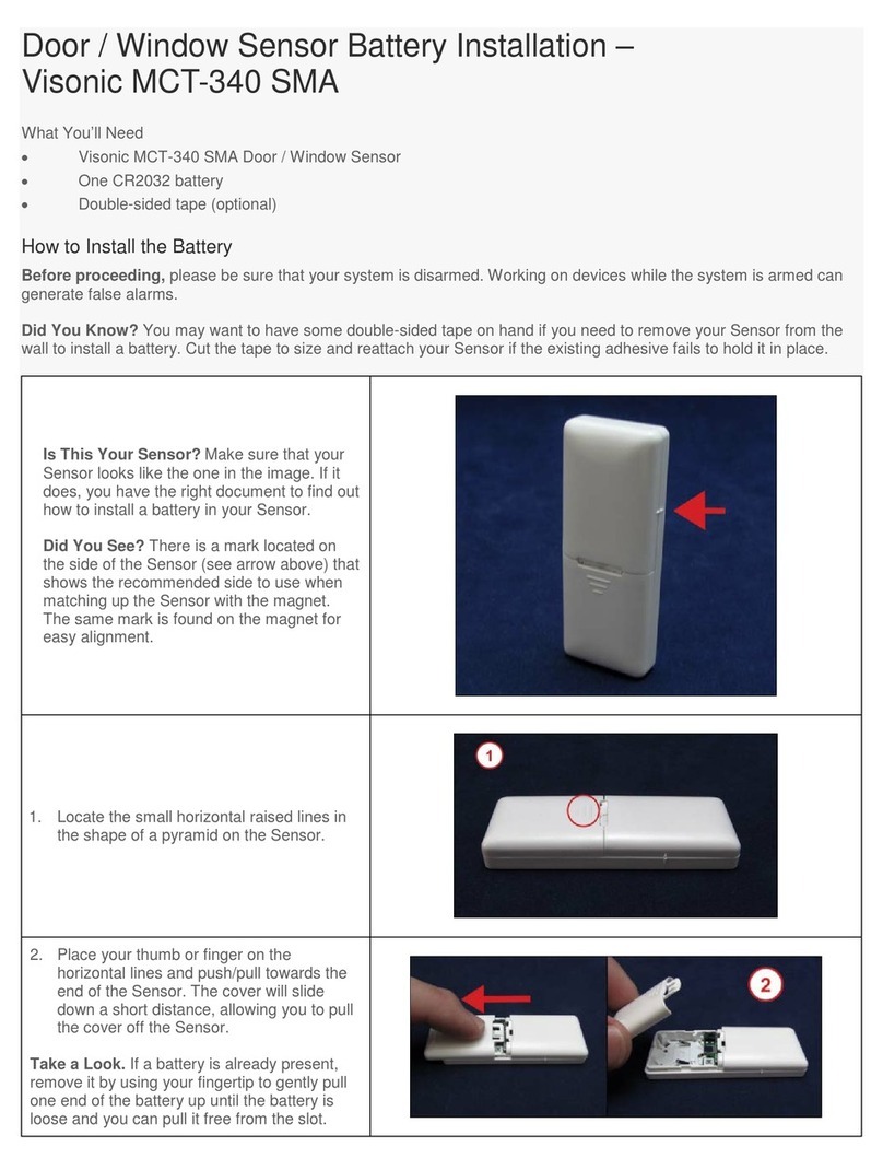 Comcast Visonic MCT-340 SMA Battery Installation