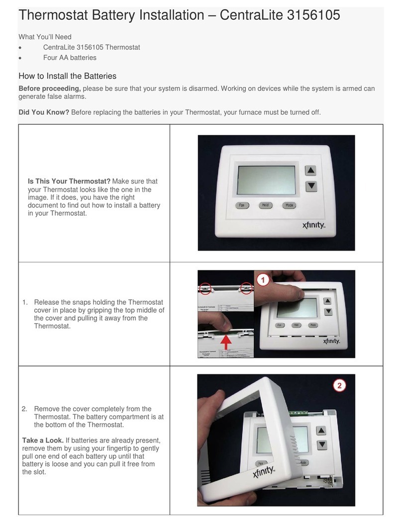 Comcast CentraLite 3156105 Battery Installation