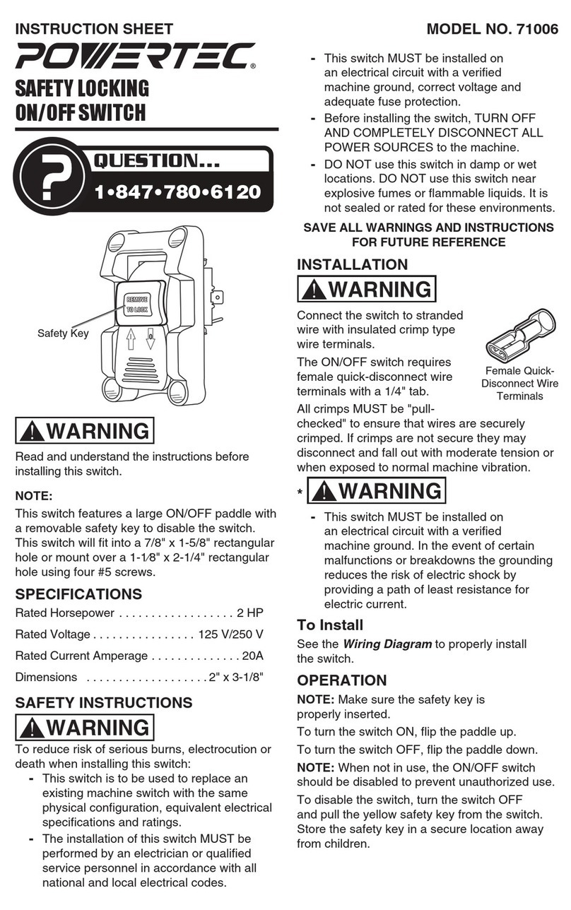 Power Tec 71006 instruction sheet