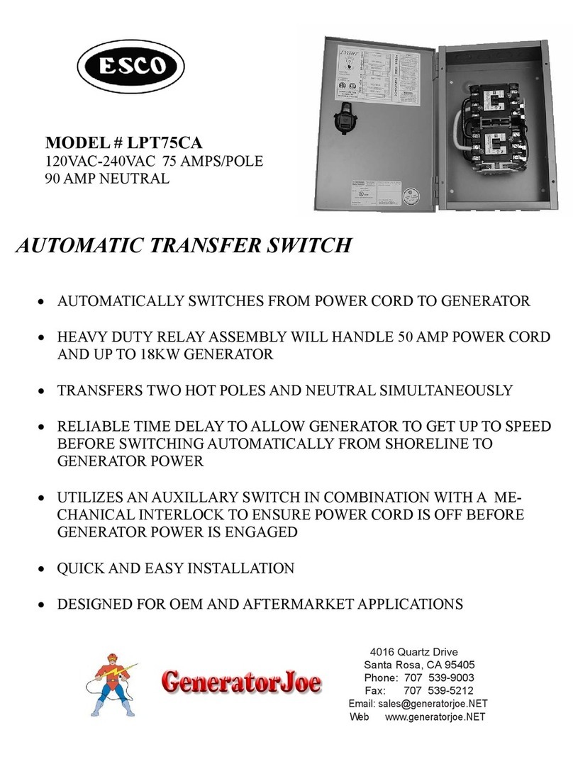 Esco LPT75CA quick start guide