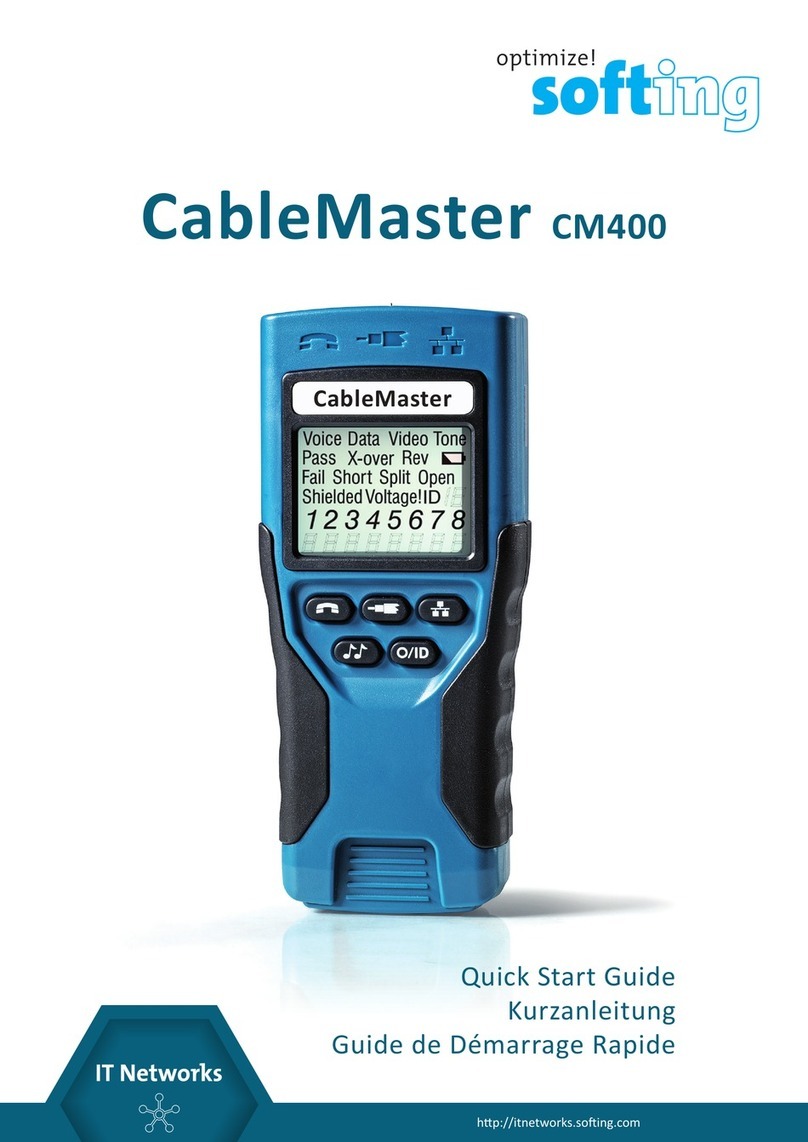 Softing IT Networks CableMaster CM400 quick start guide Softing IT Networks CableMaster CM400 quick start guide