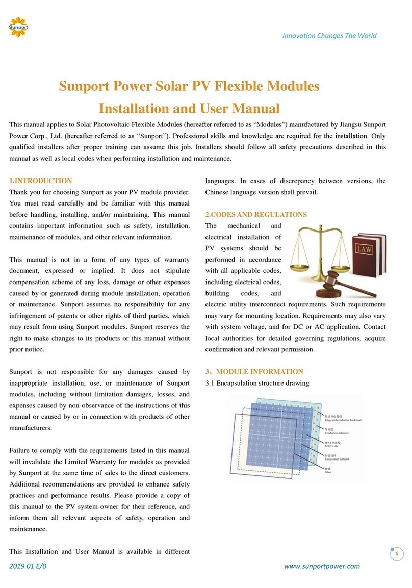 Sunport SPP M60S Series Installation and user manual Sunport SPP M60S Series Installation and user manual