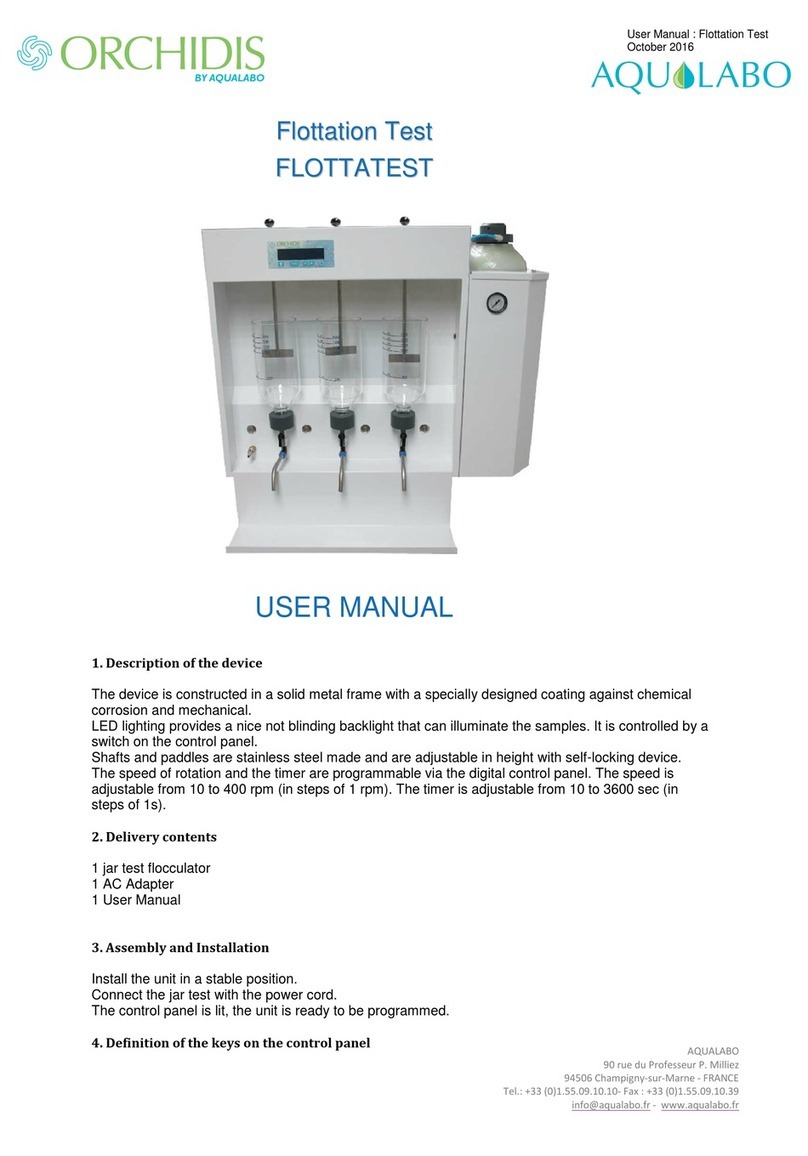 AquaLabo ORCHIDIS FLOTTATEST user manual