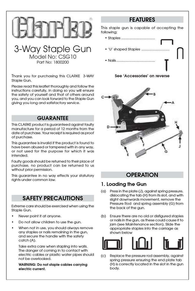Clarke CSG10 User manual