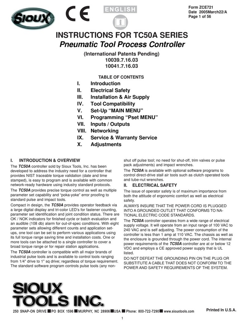 Sioux Tools TC50A Series instructions