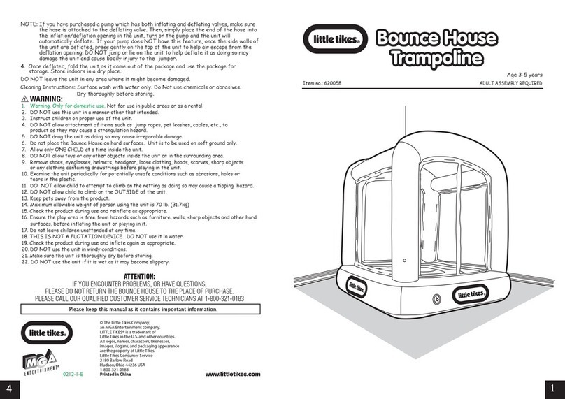 Little Tikes Bounce House 620058 quick start guide