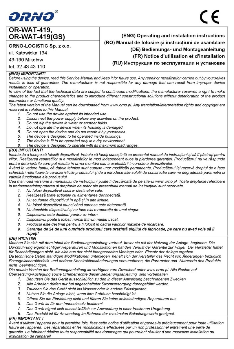 Orno OR-WAT-419 User manual