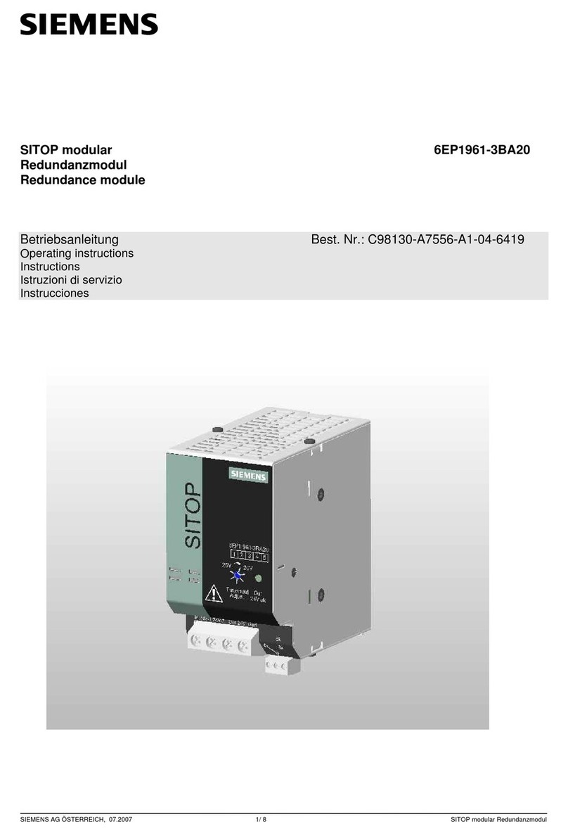 Siemens SITOP modular 6EP1961-3BA20 User manual