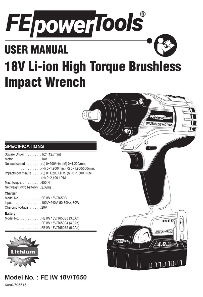 FE Powertools FE IW 18V/T650 user manual