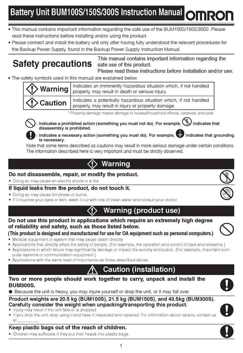 Omron BUM100S instruction manual