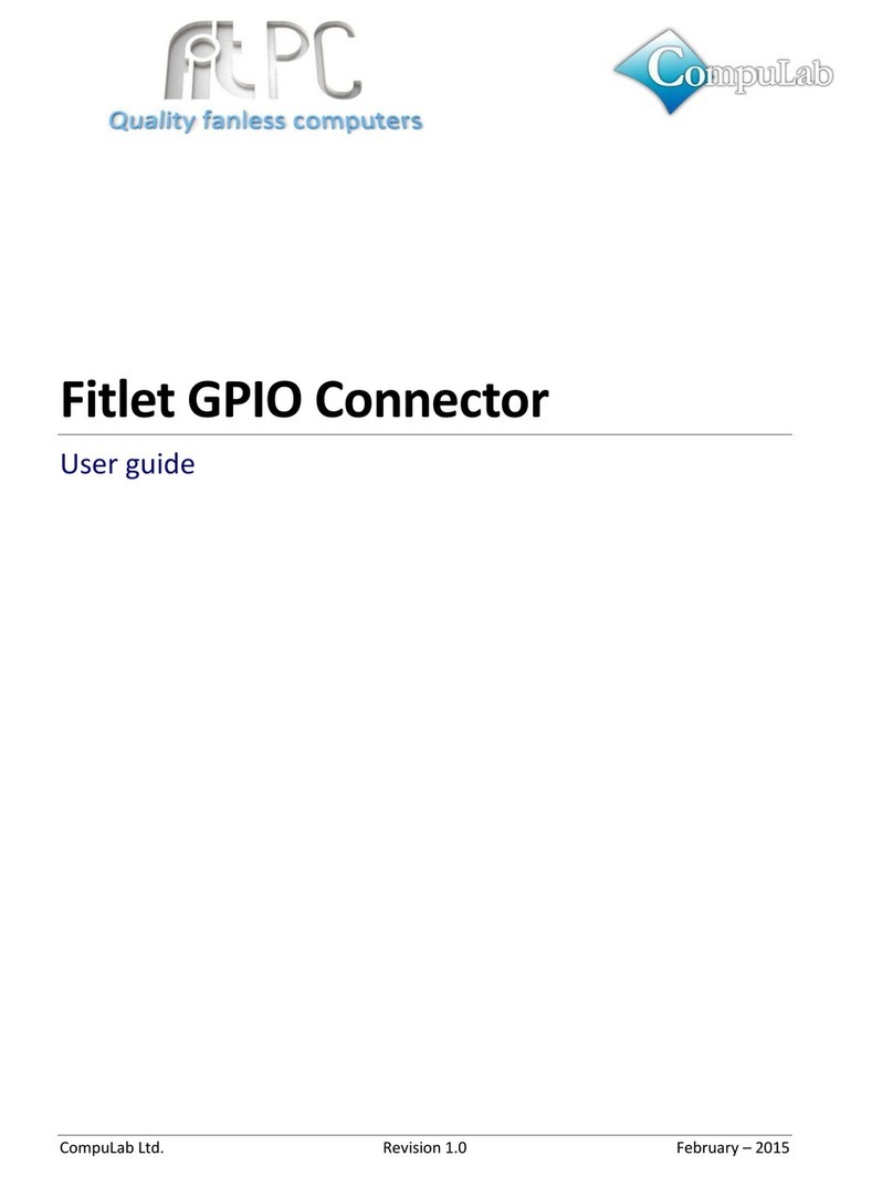 CompuLab Fitlet GPIO Connector User manual