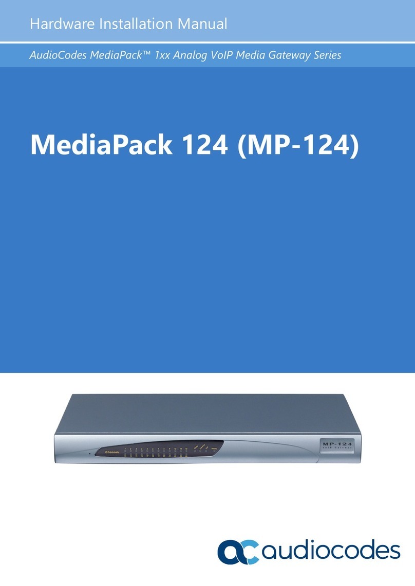 AudioCodes MediaPack 1 Series Assembly instructions