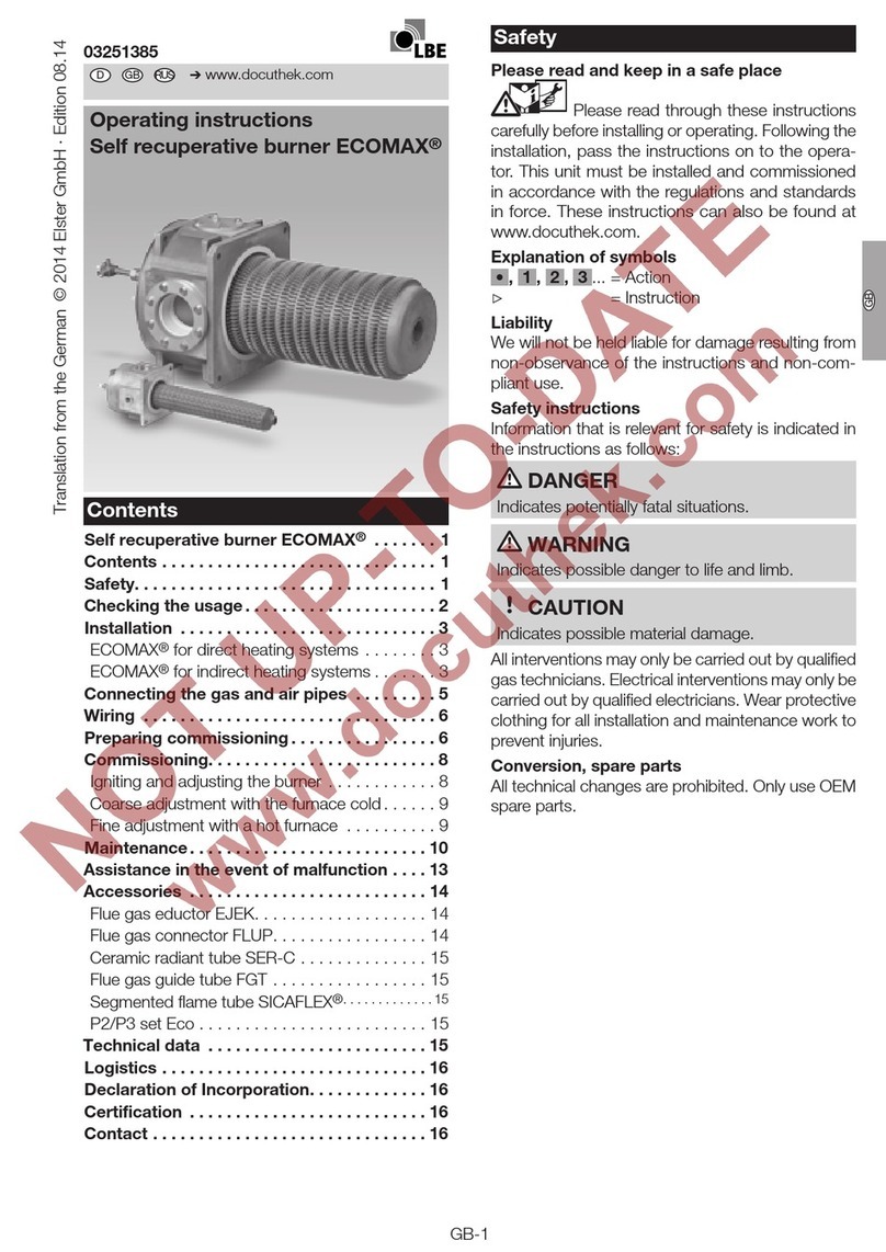 LBE ECOMAX Series operating instructions