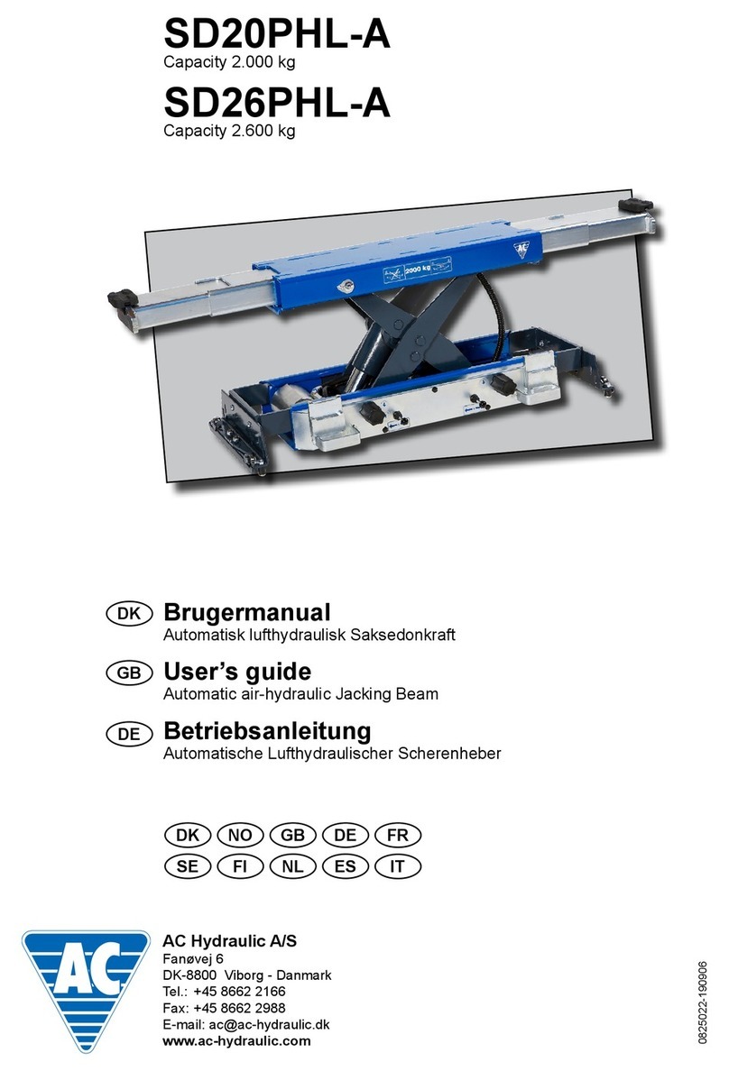 AC Hydraulic SD20PHL-A User manual