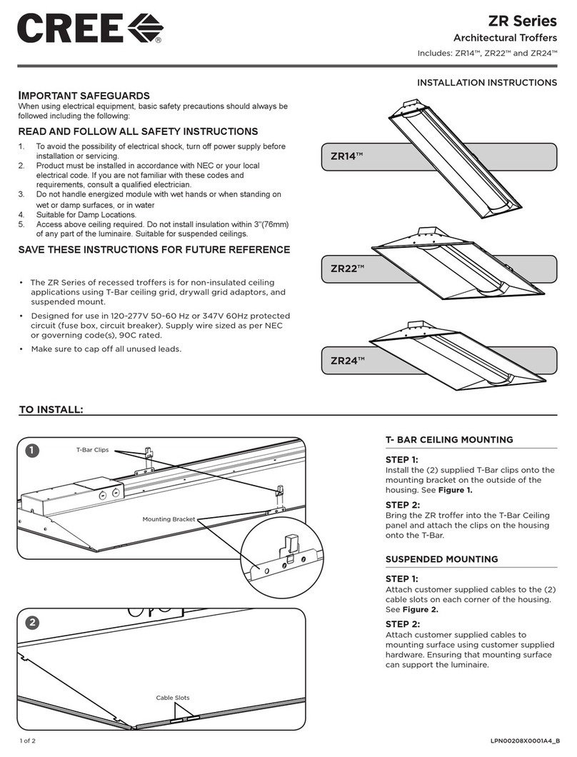 Cree ZR Series installation instructions