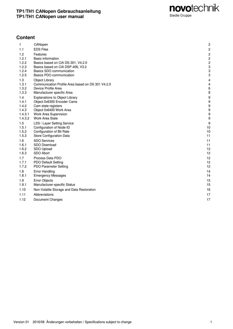 Siedle Novotechnik TP1 CANopen user manual