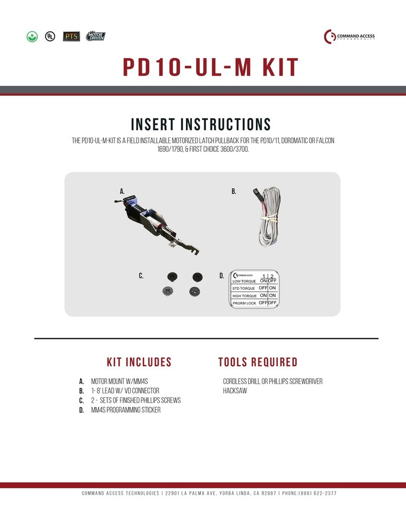 Command access PD10-UL-M Kit Insert Instructions