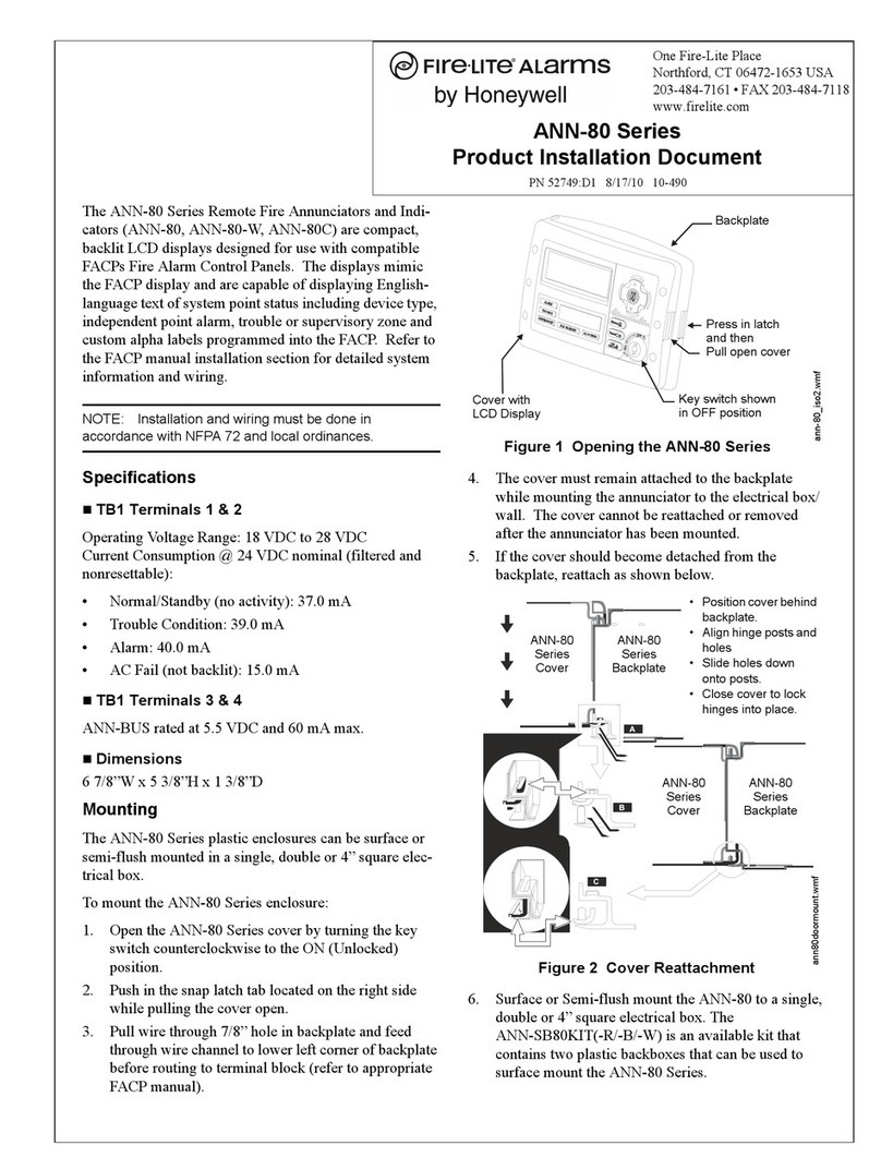 Honeywell Fire-Lite Alarms ANN-80 Series Technical manual