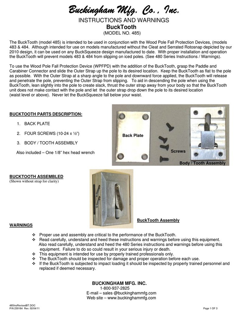 Buckingham BuckTooth 485 User manual