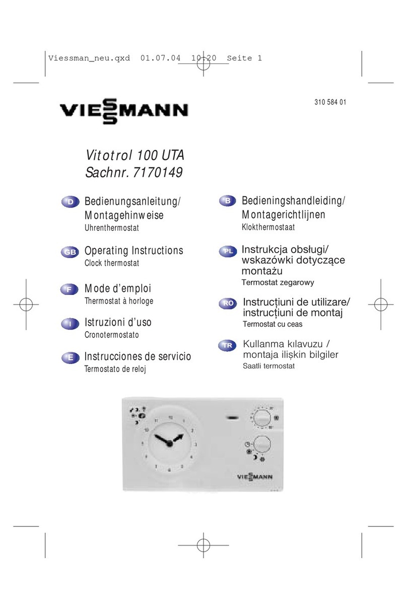 Viessmann Vitotrol 100 UTA operating instructions