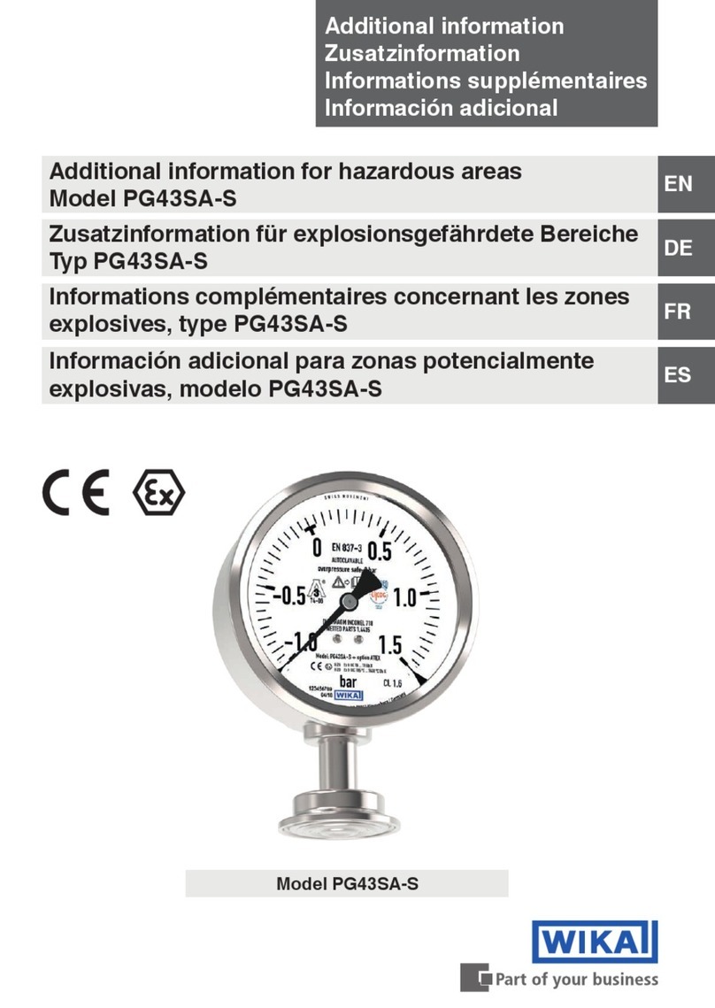 WIKA PG43SA-S Installation manual