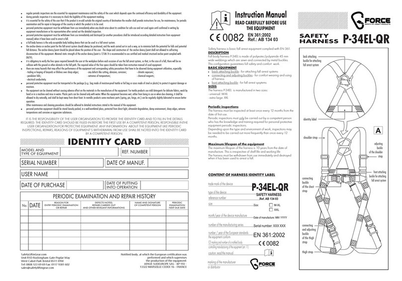 G-Force P-34EL-QR User manual