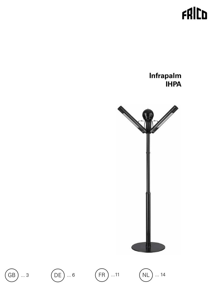 Frico Infrapalm IHPA Assembly and operating instructions