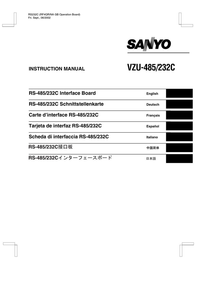 Sanyo VZU-485 instruction manual