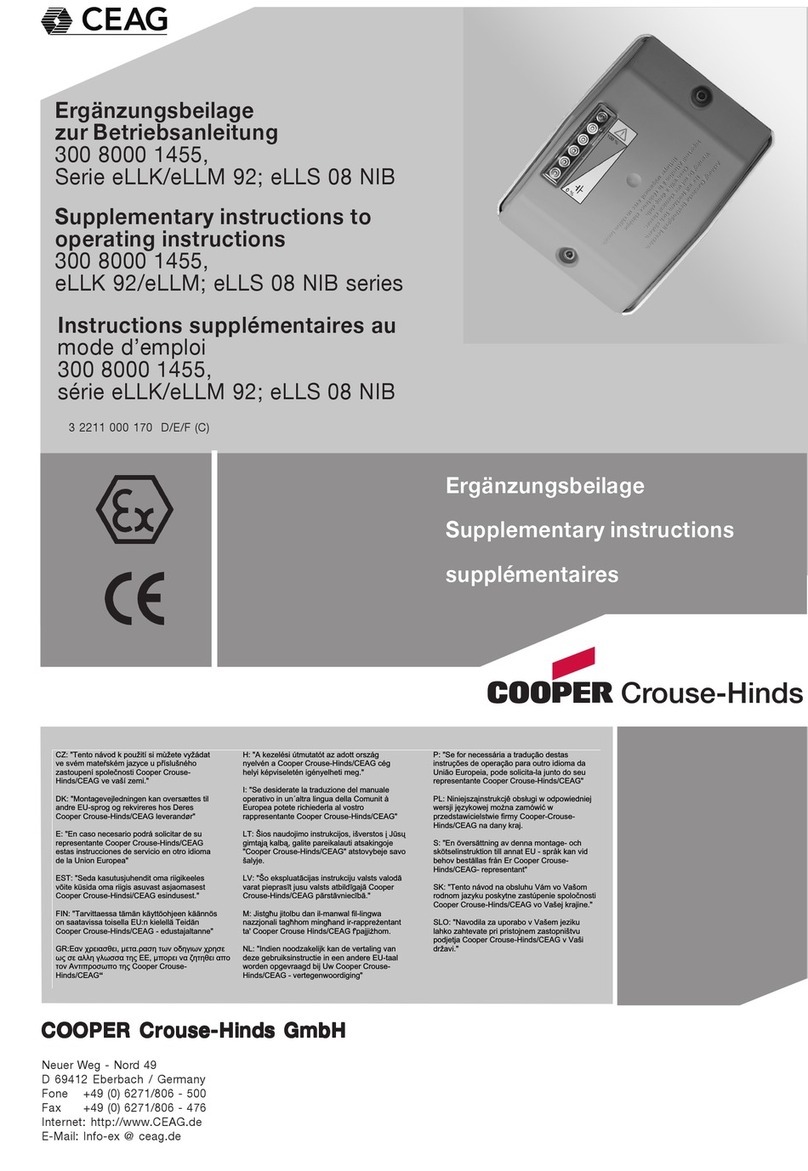 Cooper Crouse-Hinds eLLK 92 NIB Series Wiring diagram