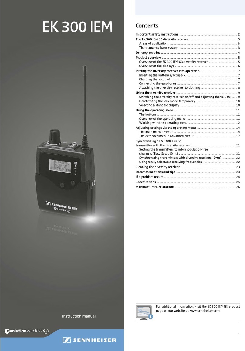Sennheiser EK 300 IEM instruction manual