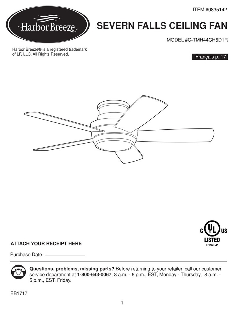 Harbor Breeze C-TMH44CH5D1R User manual Harbor Breeze C-TMH44CH5D1R User manual