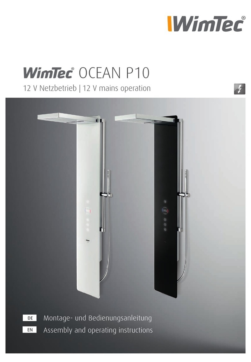 WimTec OCEAN P10 Assembly and operating instructions