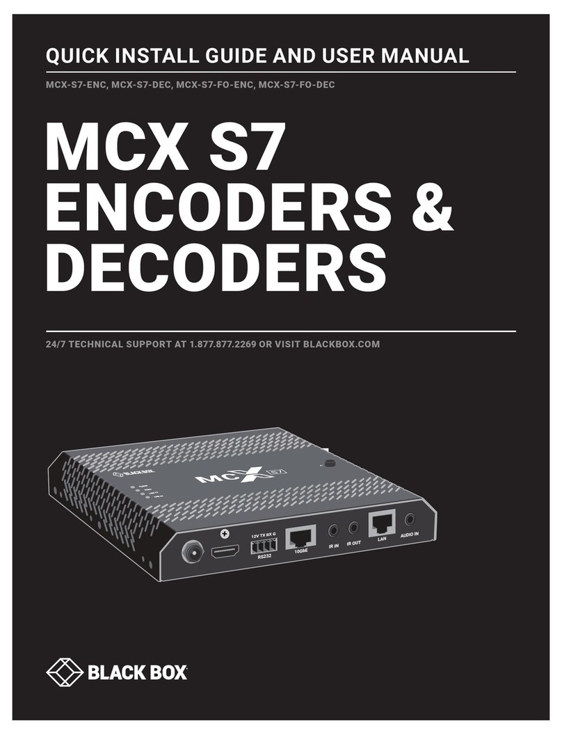 Black Box MCX S7 Series Instructions for use