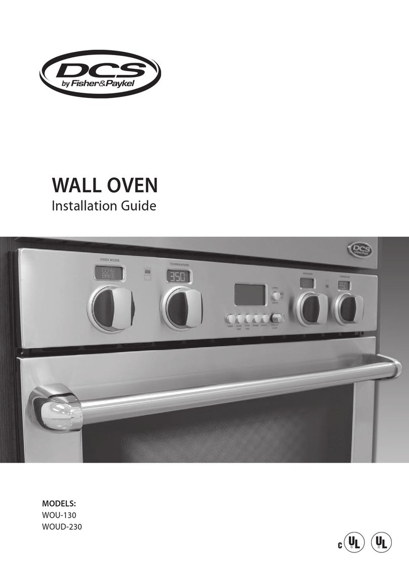 Fisher & Paykel DCS WOU-130 installation guide Fisher & Paykel DCS WOU-130 installation guide
