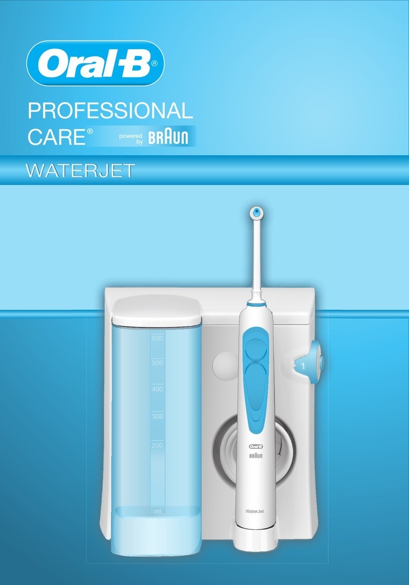 Braun Oral-B ProfessionalCare Waterjet quick start guide