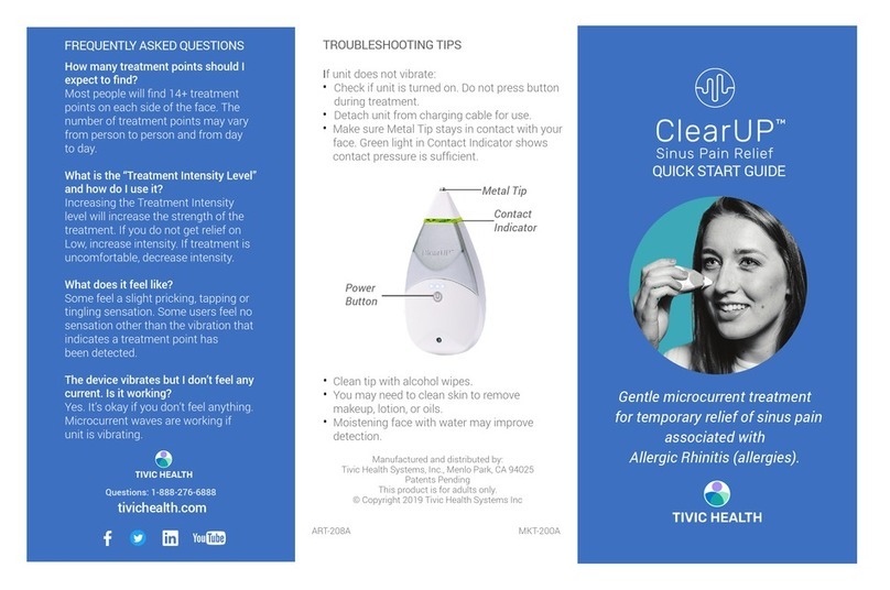 Tivic Health ClearUP quick start guide