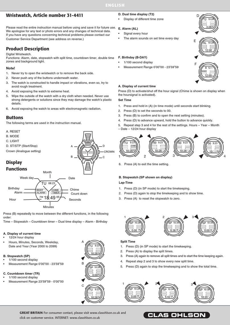 Clas Ohlson 31-4411 quick start guide