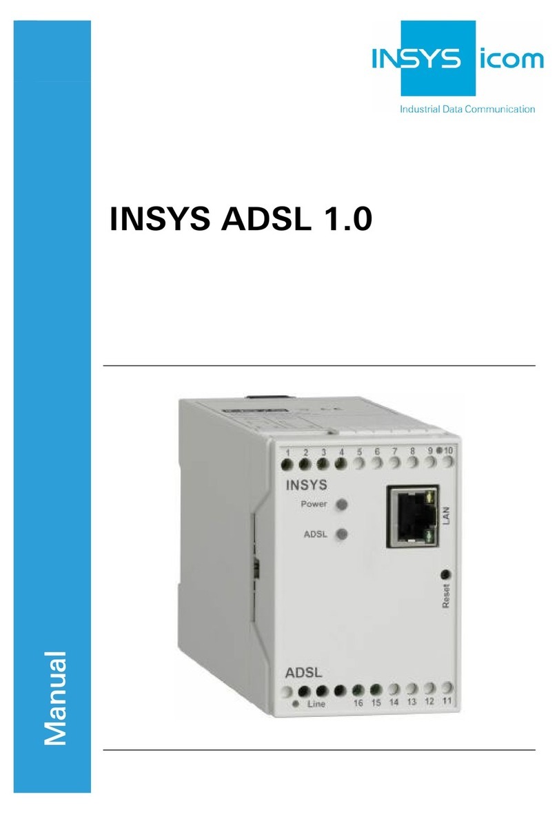 insys icom ADSL 1.0 Series manual