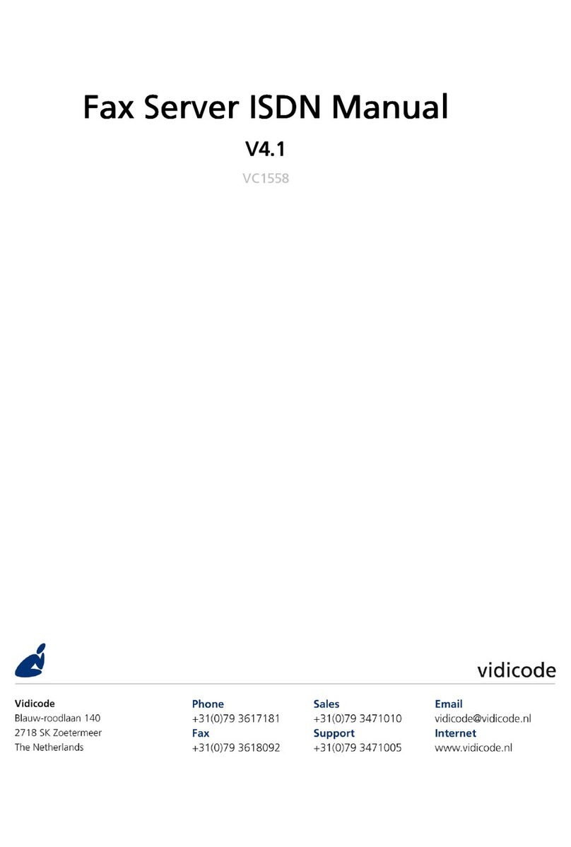 Vidicode Fax Server ISDN Series manual